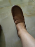 红蜻蜓平底乐福鞋女25春季羊皮豆豆单鞋软底休闲皮鞋WTB15029 棕色 39 实拍图