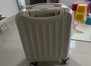 贝初众行李箱小型女可登机箱18英寸拉杆箱儿童旅行箱免托运可上飞机 升级白【杯架+挂钩+防撞包角】 18英寸 标准登机尺寸 实拍图
