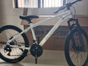 永久自行车成人山地车自行车学生男女铝合金变速公路自行车油碟单车 【钢架/全套密封轴承】蛟白色 24速 24寸【推荐145-170cm】 实拍图
