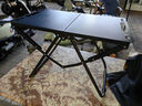 舒怡然折叠桌户外露营便携式吃饭桌夜市摆摊小桌子多功能战术野餐小茶桌 【黑色】送收纳包-单桌+灯架 加长款 实拍图
