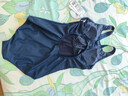 洲克（ZOKE）ZOKE泳衣女连体三角修身遮肚温泉女士游泳衣119601105 深兰 2XL 实拍图