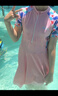 佑游儿童泳衣女中大童女孩游泳衣训练连体速干游泳装32625粉色短袖XL 实拍图