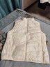 鸭鸭冬季新款女装时尚羽绒马甲女短款轻薄马夹坎肩立领休闲气质背心K 米白色 XL 实拍图