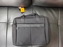 得力(deli)商旅公文包 三层大容量单肩可斜挎可手提商务收纳事务包可容纳15.6英寸电脑手提包 黑色  实拍图