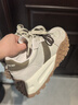 森达新阿甘鞋女防滑厚底增高德训鞋休闲鞋女士运动鞋 奶油黑巧  37 实拍图
