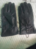 手套男女冬季户外保暖触屏外卖骑手防水加绒骑行钓鱼露二指手套 真皮款-.加扣-黑色男士 实拍图