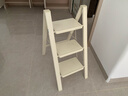 格美居（GEMJU）梯子家用折叠伸缩梯加厚人字梯室内碳钢花架梯多功能梯子 新款 奶油白三步梯 双层防滑脚套 实拍图