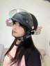 天骑头盔 电动车夏季女电瓶摩托车骑行3c认证新国标A类半盔男安全帽四季通用 黑色 实拍图