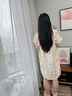 棉绸睡裙女夏薄款2025新款睡衣韩版甜美少女网红家居外穿裙子QM 白底彩花2301 均码 (90-140斤内穿) 实拍图