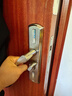 虎顿（HOTUN）卧室门锁室内家用通用房门木门锁免改孔可调节门把手KTS02-M145B 实拍图