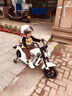 凤凰（Phoenix）儿童电动摩托车儿童电动车两轮车男女小孩复古哈雷玩具车可坐大人 摩登黑-标配丨12V电瓶/发泡软轮带灯光/续航15公里 实拍图