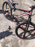 EG7山地自行车成人学生变速越野单车双减震赛车26寸青少年男女 三刀【升级减震 超强承重】黑红 26寸21速【适合：160-180CM】 实拍图