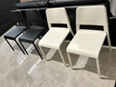 宜家（IKEA）帝奥多斯可堆叠白色餐桌椅凳子家用靠背现代简约塑料 白色 实拍图