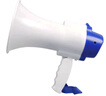 百舸 喇叭扩音器喊话器 手持手提式叫卖器 录音扬声器可折叠 5w蓝白款【含2节电池】 实拍图