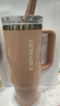 STANLEY保温杯水杯巨无霸吸管杯PRO保温保冷车载办公大容量男女学生杯子 【亮面杯身】桃杏粉- 887ml 实拍图