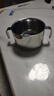 美厨（maxcook）316L不锈钢碗食品级 双层隔热儿童双耳碗3-6岁宝宝米饭碗MCWA3969 实拍图