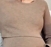 婧麒孕妇保暖内衣上衣秋衣秋裤套装月子服加绒秋冬产后哺乳睡衣女 咖啡色秋衣 L 实拍图