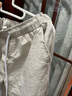 构致（GLOY&ZENITH）100%纯亚麻休闲裤男士夏季薄款复古宽松直筒棉麻裤简约男裤长裤子 九分 卡其色 2XL 150-165斤 实拍图