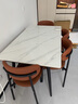 京释（JINGSHI）餐桌 岩板餐桌椅组合意式轻奢现代简约家用饭桌餐厅家具 羊脂白玉亮光【蝴蝶椅】 140cm *80*75cm单餐桌 实拍图