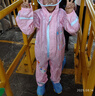 牧萌儿童雨衣男童连体套装防水全身幼儿园女孩小童 樱花独角兽 2XL 实拍图