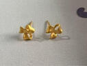 周大福 芬芳花朵 足金黄金耳钉(工费180)约1.35g EOF1336 实拍图