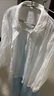 茵曼（INMAN）章若楠同款欧若风天丝薄开衫女装衬衫2025夏季新品长袖衬衣 多扣款明亮白-18424138 S 实拍图