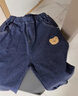 拉比童装儿童裤子2025秋装男女童运动裤宝宝休闲裤子束口长裤牛仔裤 蓝色 100 实拍图