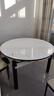 卧家岩板餐桌椅组合现代简约轻奢伸缩折叠家用小户型实木餐桌吃饭桌 12mm岩板-傲雪白-哑光白 1.2m 直径桌+四椅【菠萝椅】 实拍图