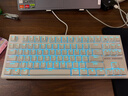 RK R87机械键盘电竞游戏专用电脑办公有线客制化87键青轴茶轴银轴全键热插拔白色 白色-冰蓝光-有线单模 茶轴(45gf段落) 实拍图