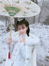 艾诺黛斗篷冬季汉服女成人古装白色加绒加厚披风外套中长款纳兰词刺绣 米白色斗篷 有毛领 加绒 实拍图