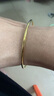 Brangdy原创经典百搭纯手工镀18k金色手镯女小众设计简约极细2mm送女友礼 2mm光面素圈手镯内径55mm 实拍图