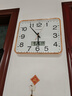 康巴丝（Compas）挂钟客厅钟表家用静音新款石英钟表挂墙 3599A 日历款闪金 34cm 实拍图