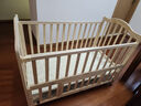 BANGLEDI宝宝床多功能婴儿床拼接实木无漆可移动摇摇床带护栏新生儿婴儿床 婴儿床+床品+棕垫+棉被 双层大床（120*66cm）0-12岁 实拍图