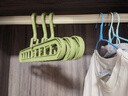 九孔衣架可折叠防滑叠挂衣架魔术收纳晾衣架裤架晒衣服家用神器 九孔衣架*3个【随机色】 实拍图