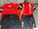 卡尔美（KELME）新款足球服套装青少年透气吸汗学生短袖比赛队服球衣空板可定制 红色 110CM 实拍图