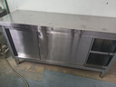 不锈钢拉门工作台操作台厨房储物柜商用打荷台面案板饭店切菜桌子 组装款长150宽50高80cm单通 实拍图