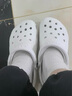 【95成新】卡骆驰（crocs）女鞋厚底云朵洞洞鞋户外休闲时尚一脚蹬沙滩鞋 206750-100 37-38 实拍图