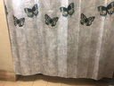 揽奢  蝴蝶飞 涤纶布浴帘防水防霉加厚浴帘布卫生间浴室隔断帘   定制 240*200高+2.6直杆 实拍图