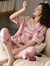 多拉美睡衣女春夏纯棉七分袖卡通甜美夏季可外穿女士家居服套装 M 实拍图