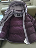 坦博尔羽绒服女短款时尚潮流可脱卸帽百搭保暖外套550388T满天星紫175 实拍图