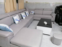 创繁现代可拆洗布艺沙发简约客厅小户型免洗科技布沙发组合家具 六件套+茶几电视柜 乳胶+弹簧座包/科技布 实拍图