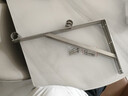 致诺不锈钢阳台侧装三角支架窗外固定式晾衣杆外墙支撑托架外伸晾衣架 适合外径圆管32MM 20寸高度29.5CM长度50CM（双杆） 实拍图