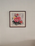紫腾随轩新中式牡丹花开富贵装饰画客厅餐厅背景墙画卧室床头挂画壁画 图1 60*60cm红木色实木框 实拍图