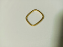 微奢妙珠方形黄金戒指999足金素圈光面指环3D硬金几何形小方戒女抖音同款 17号 实拍图