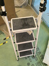 艾瑞科梯子家用折叠梯人字梯楼梯踏步板加厚安全便携多功能登爬楼梯 碳钢纯净白四步梯 实拍图