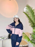 WASSUP JOYZON春秋新款品牌运动套装女宽松大码加绒学生青年休闲跑步服两件套潮 粉蓝色（春秋款两件套） 2XL（建议150-165斤） 实拍图
