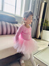 舞东方舞蹈服儿童女秋冬长袖芭蕾舞裙女孩幼儿中国舞跳舞衣服女童练功服 粉色（长袖） 110 (高105-110cm 重25-33斤) 实拍图