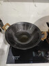 金存章丘铸铁锅炒锅无涂层炒菜锅炖锅不易粘老式家用圆底双耳生铁36cm 实拍图