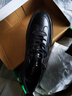 卡帝乐鳄鱼（CARTELO）男鞋春秋潮鞋2025新款百搭软底男士运动鞋休闲潮流皮鞋男真皮新品 黑色单鞋 43 实拍图