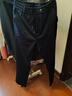 皮尔卡丹休闲裤男士秋冬季款爸爸裤子男中老年男士春季运动宽松加绒直筒裤 藏青色(加绒加厚款) 2XL 【140-160斤】 实拍图